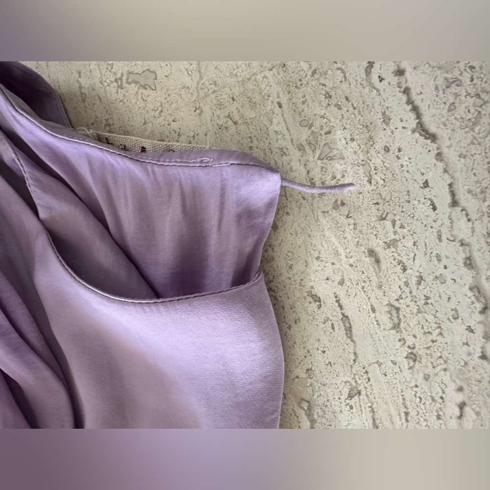 Anthropologie brand Dolan Long-Sleeve Tiered Maxi Dress, Lilac, Size Small - Picture 13 of 14